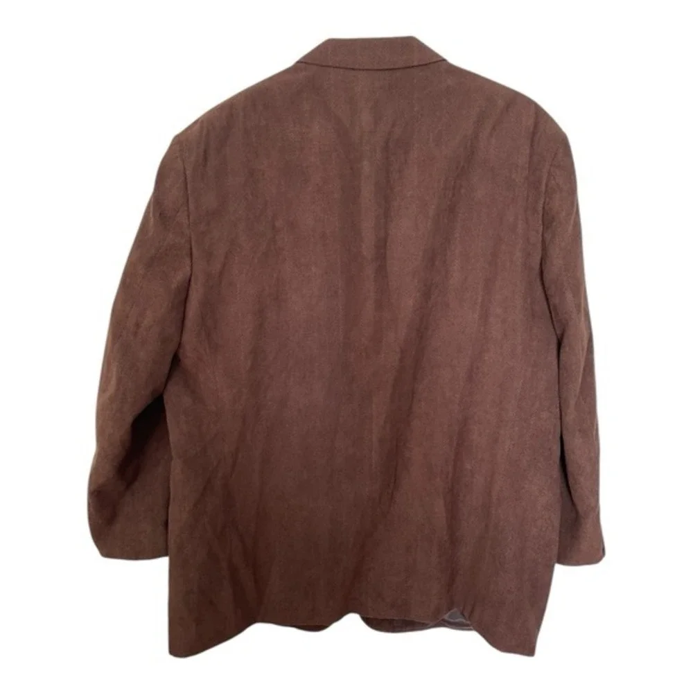 S&K Andrew Fezza 44 Brown Herringbone Blazer Sport Coat Dark Academia Professor